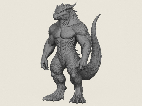 Monster Lizard Print Ready Model Cetak 3D