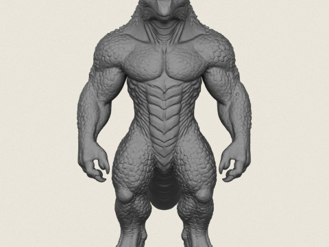 Monster Lizard Print Ready 3D 打印模型