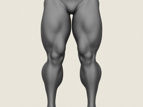 Muscular Man Leg Pose 01 3D 打印模型