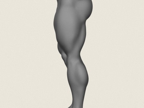 Muscular Man Leg Pose 01 3D 打印模型