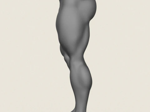 Muscular Man Leg Pose 01 3D Print Model