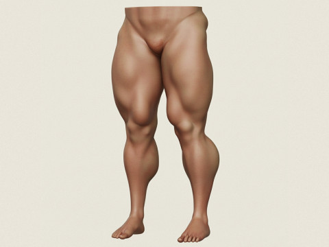 Pozycja n&oacute;g umięśnionego mężczyzny 01 Model do druku 3D