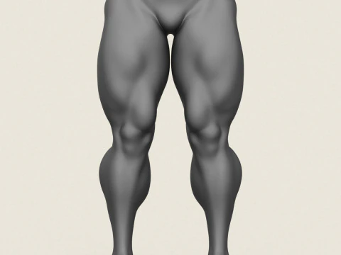 Muscular Man Leg Pose 01 3D Print Model