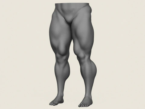 Gespierde man been pose 01 3D printmodel