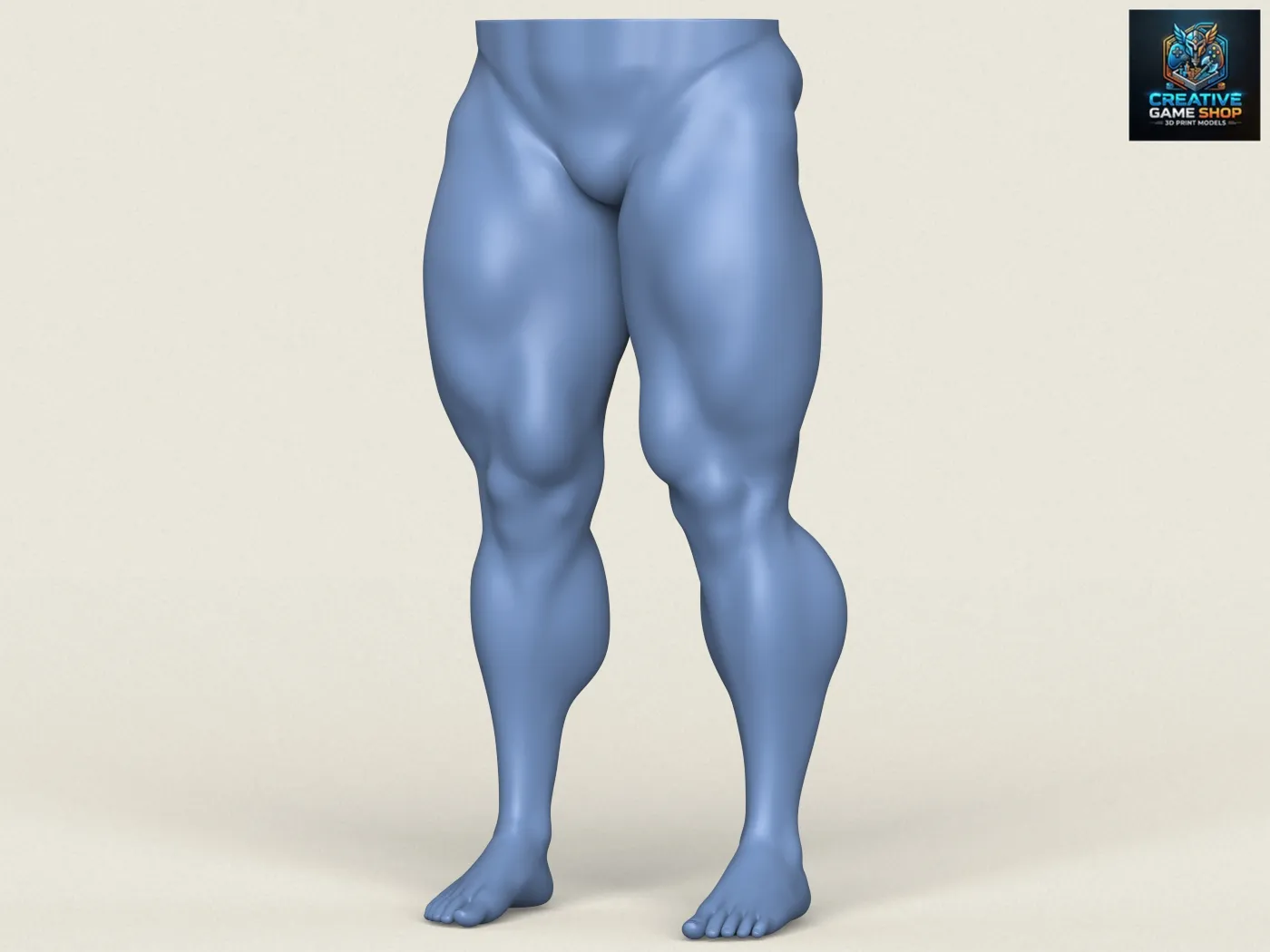 Muscular Man Leg Pose 01 3D Print Model .c4d .max .obj .3ds .fbx .stl .blend 