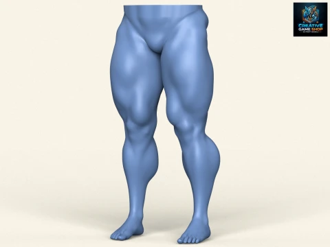Pose de jambe d'homme muscl&eacute; 01 Modèles 3D en vedette