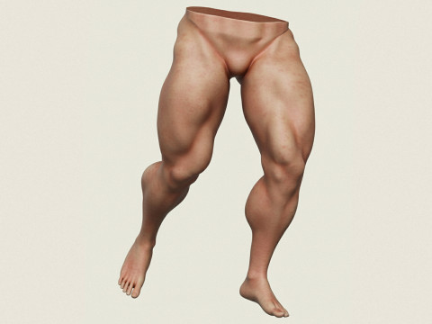 Pozycja n&oacute;g umięśnionego mężczyzny 02 Model do druku 3D