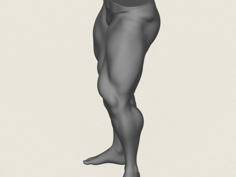 Muscular Man Leg Pose 03 3Dプリントモデル