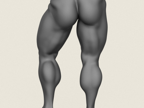 Muscular Man Leg Pose 03 3Dプリントモデル