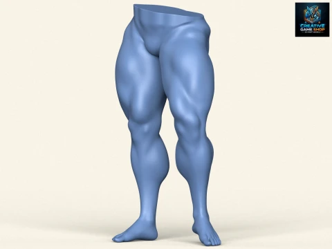 Muscular Man Leg Pose 03 3D Print Model