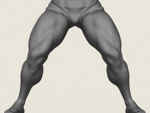 Muscular Man Leg Pose 04 3Dプリントモデル
