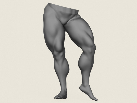 Muscular Man Leg Pose 05 3D printmodel