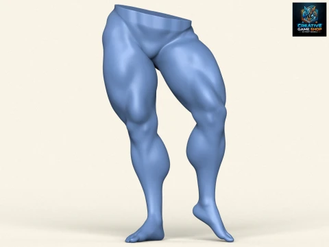 Pose de jambe d'homme muscl&eacute; 05 Modèles 3D en vedette