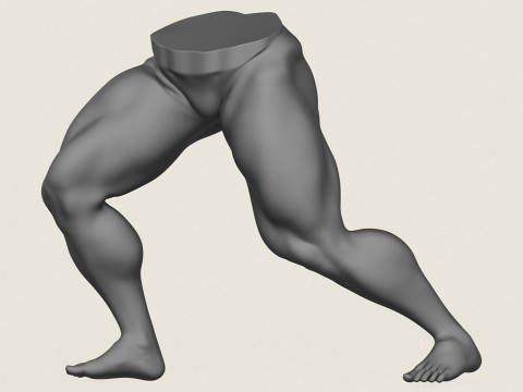 Muscular Man Leg Pose 06 Model do druku 3D