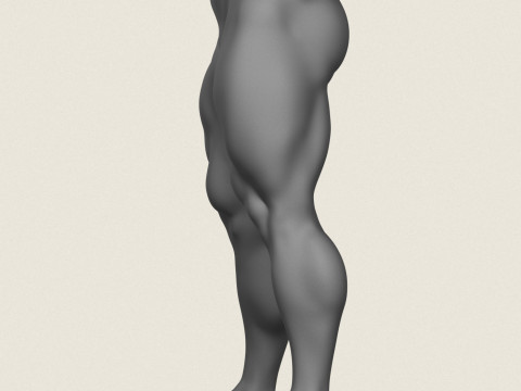 Muscular Man Leg Pose 07 3D 프린트 모델