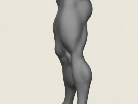 Muscular Man Leg Pose 07 3D Print Model