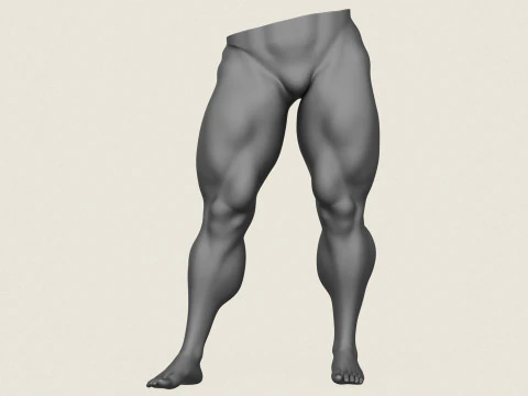 Gespierde man been pose 07 3D printmodel