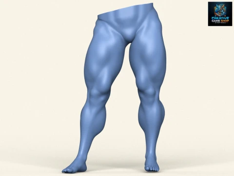 Pose de jambe d'homme muscl&eacute; 07 Modèles 3D en vedette