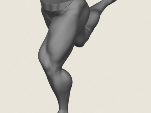 Muscular Man Leg Pose 08 Model do druku 3D