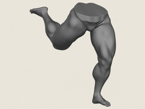 Поза ног мускулистого мужчины 08 3D Принт Модель