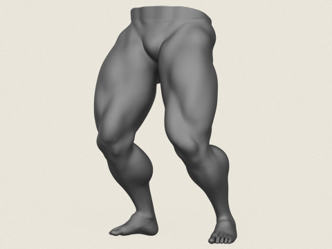 Muscular Man Leg Pose 09 3D printmodel