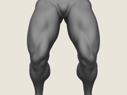 Muscular Man Leg Pose 09 3D Druckmodell
