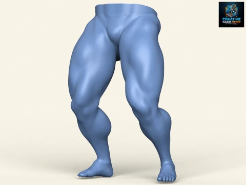 Pose de jambe d'homme muscl&eacute; 09 Modèles 3D en vedette