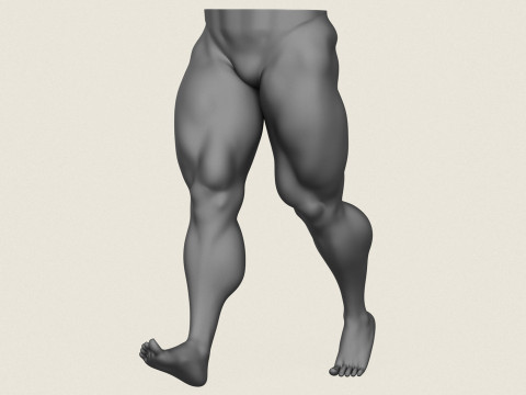 Muscular Man Leg Pose 10 3D printmodel
