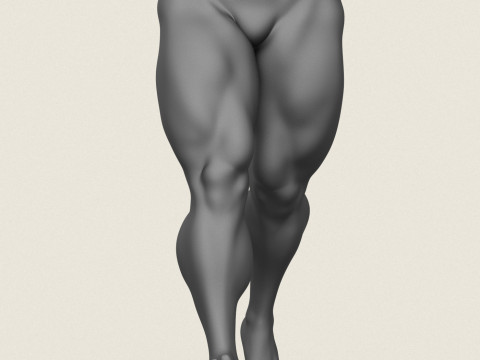 肌肉男腿部姿势 10 3D 打印模型