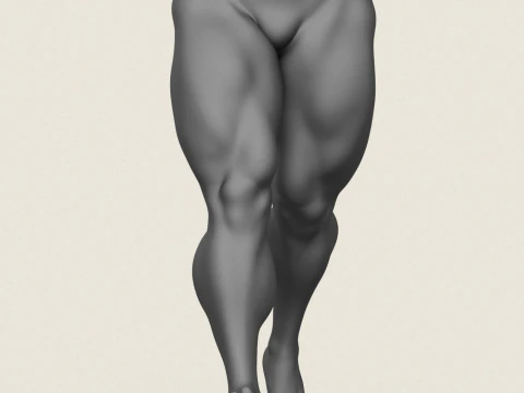 Muscular Man Leg Pose 10 3D Print Model