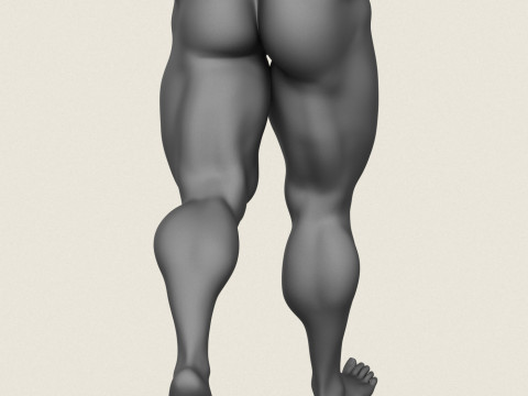 肌肉男腿部姿势 10 3D 打印模型