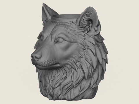 Wolfskopfvase 3D Druckmodell