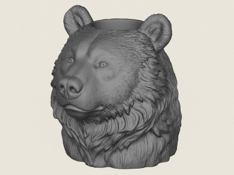 Vase t&ecirc;te d'ours Modèles 3D en vedette