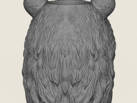 Bear Head Vase Print Ready 3D Print Model