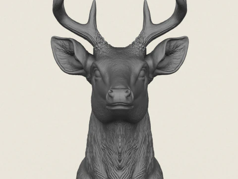 Deer Head Vase 3D Print Model