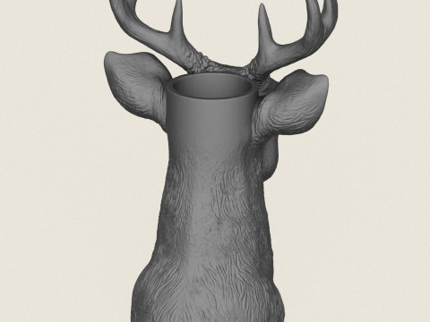 Deer Head Vase Print Ready Model Cetak 3D