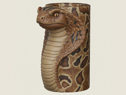 Cobra Snake Head Vase 3Dプリントモデル