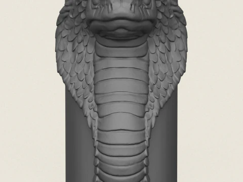 Cobra Snake Head Vase 3D Print Model