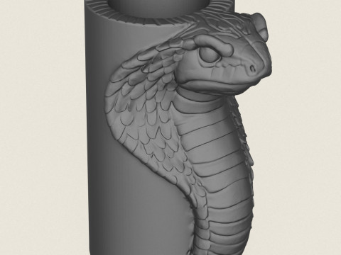 Wazon z głową węża kobry Model do druku 3D