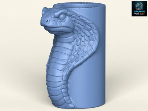 コブラスネークヘッド花瓶 3Dプリントモデル