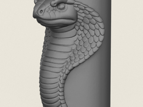 Cobra Snake Head Vase Print Ready 3D Принт Модель
