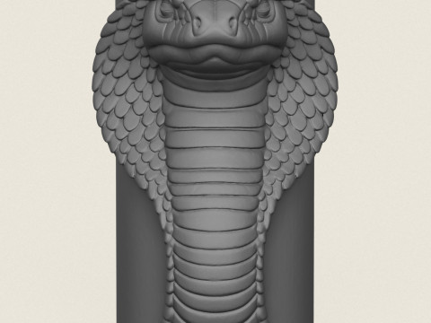 Cobra Snake Head Vase Print Ready 3D Принт Модель