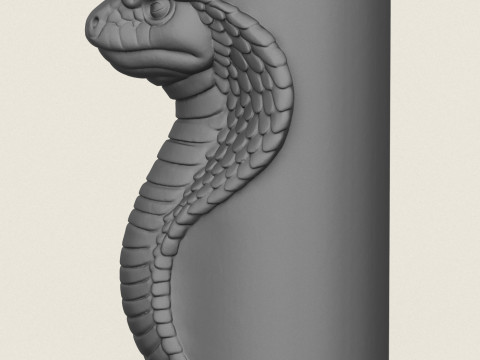 Cobra Snake Head Vase Print Ready 3D Принт Модель