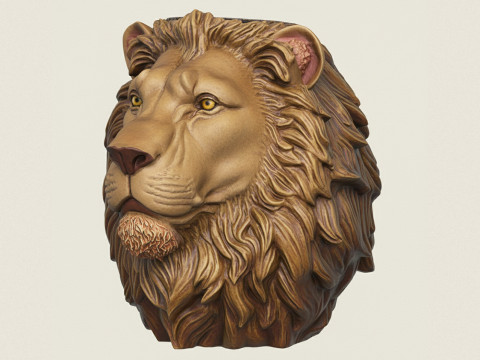 Vaso con testa di leone Modello di stampa 3D