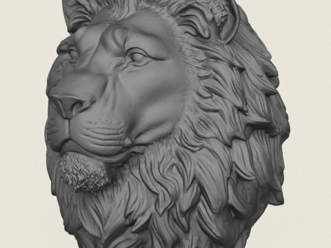 Lion Head Vase Print Ready 3D Print Model