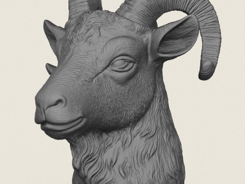 Goat Head Vase Print Ready 3D Принт Модель