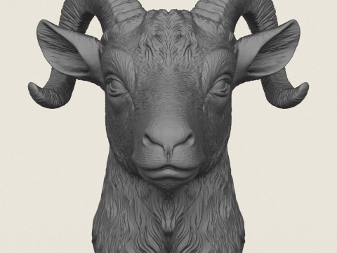 Goat Head Vase Print Ready 3D Принт Модель