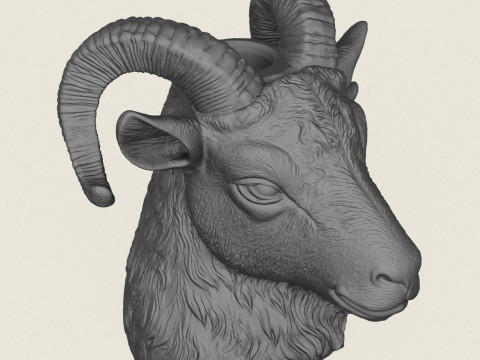 Goat Head Vase Print Ready 3D Принт Модель