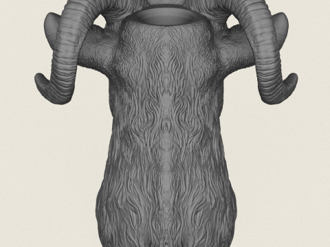 Goat Head Vase Print Ready 3D Принт Модель