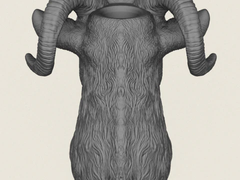 Goat Head Vase 3D Print Model